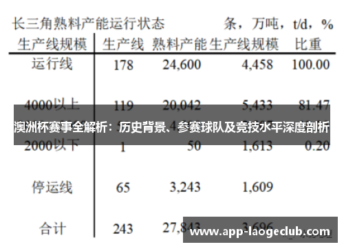 澳洲杯赛事全解析：历史背景、参赛球队及竞技水平深度剖析